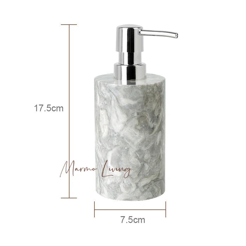 Pitaya Flower Natural Marble Bathroom Accessories Sets Soap Dispenser Toothbrush Holder Cup Toilet Brush Ashtray Jewelry Trays