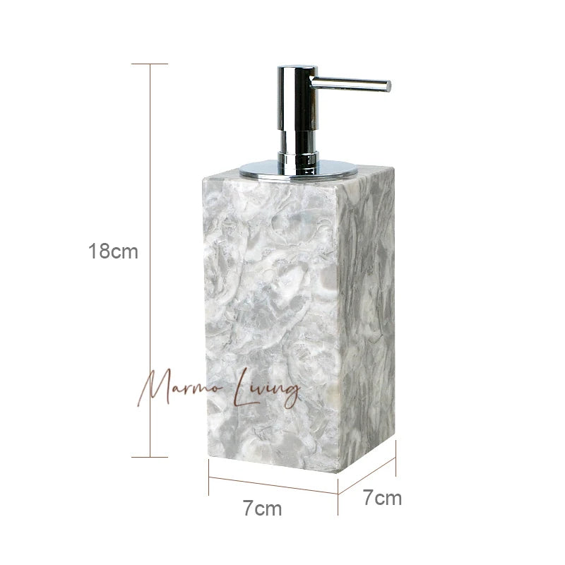 Pitaya Flower Natural Marble Bathroom Accessories Sets Soap Dispenser Toothbrush Holder Cup Toilet Brush Ashtray Jewelry Trays