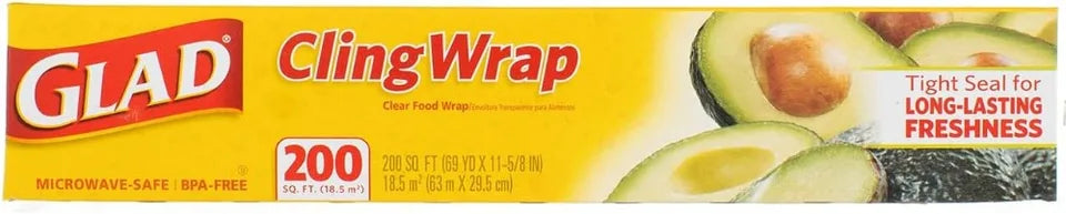 Cling Wrap Clear Plastic Wrap, 200 Sq Ft (Pack of 3)