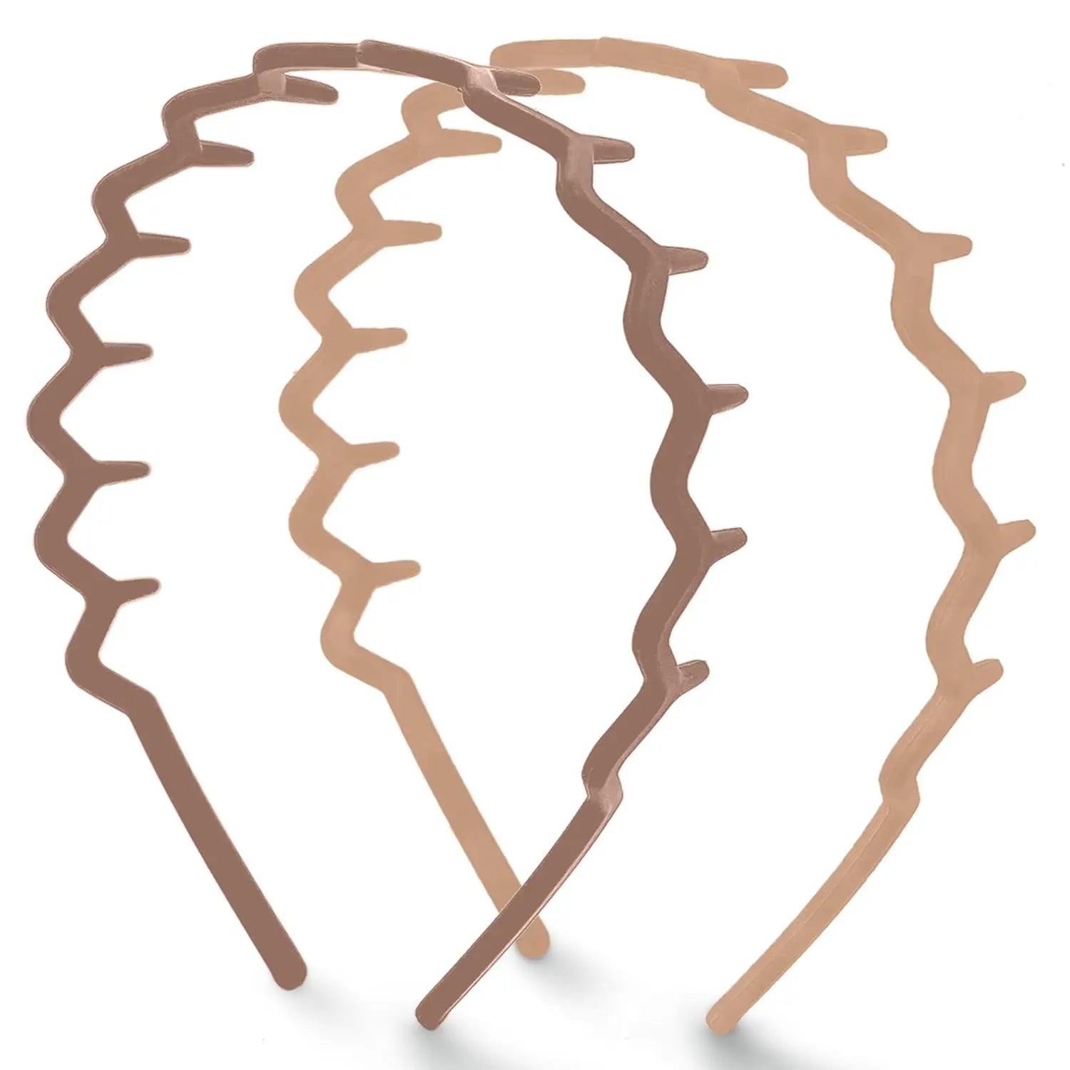 2026 S/S Kitsch Zig Zag 2-Pack Non-Slip Wave Design Headbands - Eco-Friendly Recycled Plastic Hair Accessories