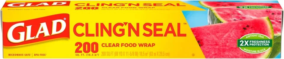 Cling Wrap Clear Plastic Wrap, 200 Sq Ft (Pack of 3)