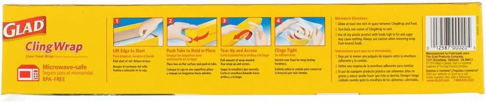 Cling Wrap Clear Plastic Wrap, 200 Sq Ft (Pack of 3)