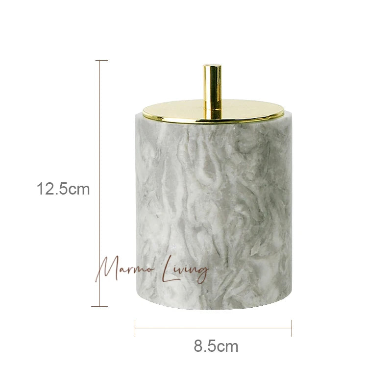 Pitaya Flower Natural Marble Bathroom Accessories Sets Soap Dispenser Toothbrush Holder Cup Toilet Brush Ashtray Jewelry Trays