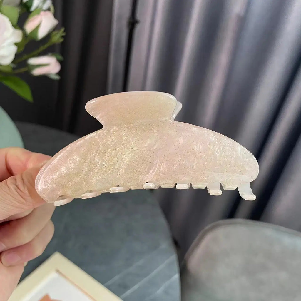 NEW Light Colour Shiny Hair Claw Classic Style Eco-Friendly Acrylic Hair Claw Clips Hair Accessories for Women Girls