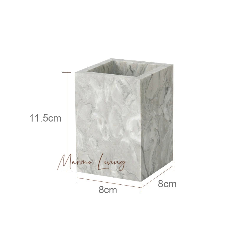 Pitaya Flower Natural Marble Bathroom Accessories Sets Soap Dispenser Toothbrush Holder Cup Toilet Brush Ashtray Jewelry Trays