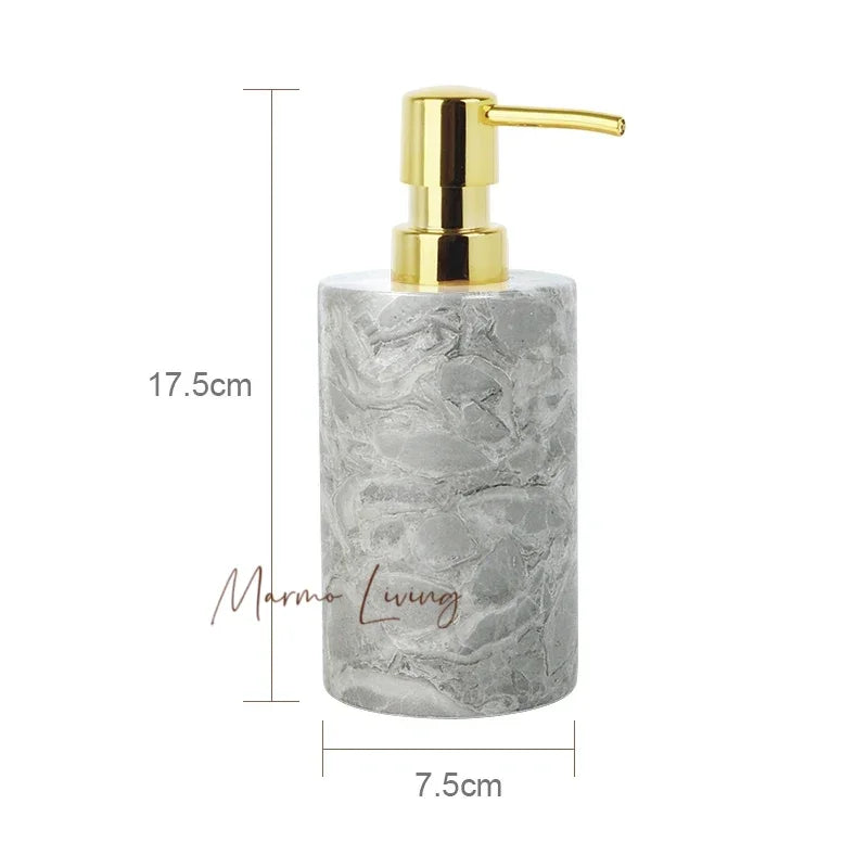 Pitaya Flower Natural Marble Bathroom Accessories Sets Soap Dispenser Toothbrush Holder Cup Toilet Brush Ashtray Jewelry Trays