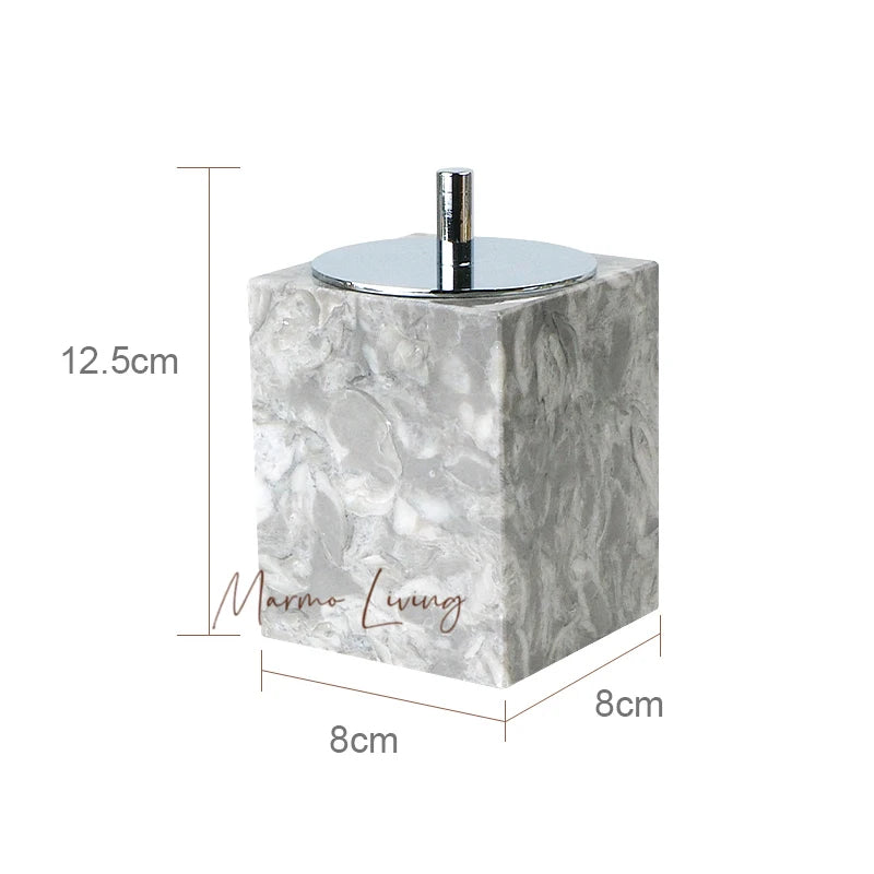 Pitaya Flower Natural Marble Bathroom Accessories Sets Soap Dispenser Toothbrush Holder Cup Toilet Brush Ashtray Jewelry Trays