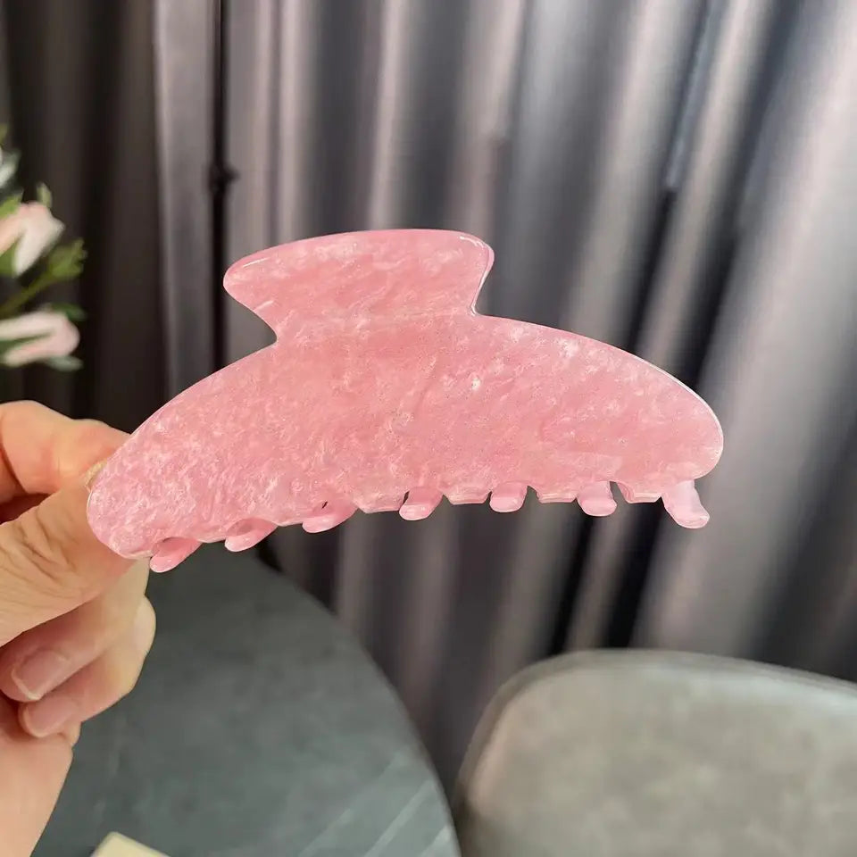 NEW Light Colour Shiny Hair Claw Classic Style Eco-Friendly Acrylic Hair Claw Clips Hair Accessories for Women Girls